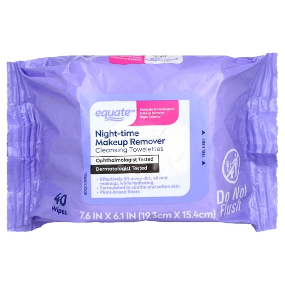 Night-Time Makeup Remover Cleansing Towelettes, 80 Count