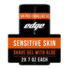 Sensitive Skin Shave Gel for Men with Aloe, Twin Pack, Unscented, 14 oz