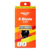 5-Blade Razor with Trimmer and 2 Cartridge Refills, Black