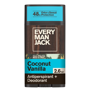 Coconut Vanilla Antiperspirant Deodorant – Smooth Glide, 48-Hour Odor & Sweat Defense, 2.6 oz