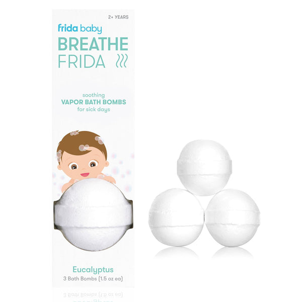 Breathe Frida Eucalyptus Vapor Rub Bath Bombs for Nasal Congestion