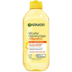 SkinActive Micellar Cleansing Water All in 1 Vitamin C Makeup Remover, Face Cleanser, 13.5 fl oz
