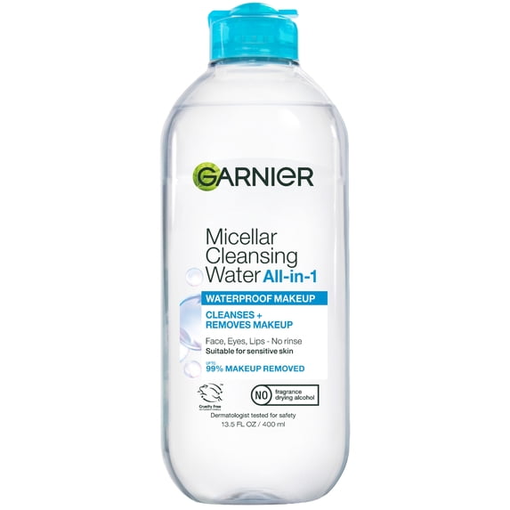 SkinActive Micellar Cleansing Water All in 1 Waterproof Makeup Remover, Face Cleanser, 13.5 fl oz