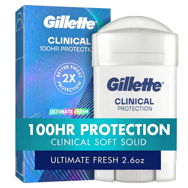 Antiperspirant Deodorant for Men, Clinical Strength, Soft Solid Ultimate Fresh, 2.6 oz