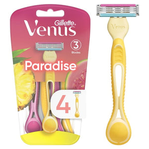 Female Venus Simply3 Dragonfruit Women's Disposable Razors, 4 Count, Multi-color