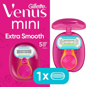 Snap Cosmo Pink with Extra Smooth Women's On-the-Go Razor, 1 Handle & 1 Refill