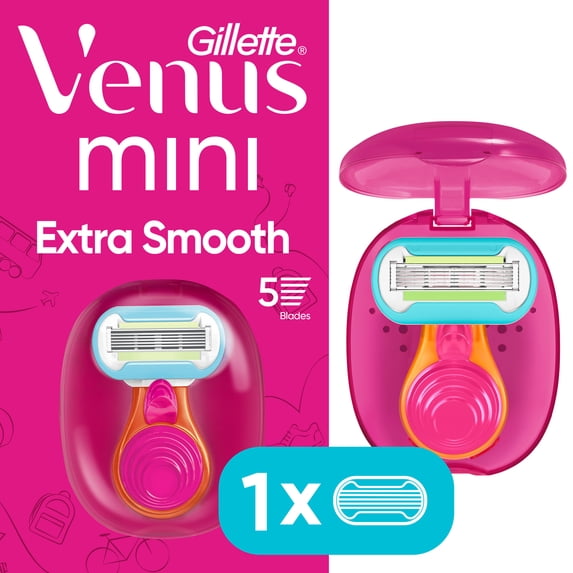 Snap Cosmo Pink with Extra Smooth Women's On-the-Go Razor, 1 Handle & 1 Refill