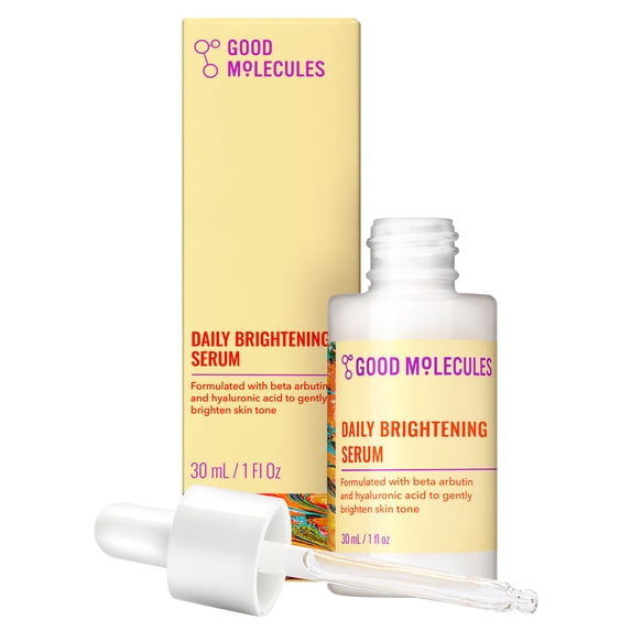 Daily Brightening Serum - Brightening Serum with 3% Beta Arbutin & Hyaluronic Acid, Targets Dark Spots & Uneven Tone, Skincare for Face, 1 fl oz