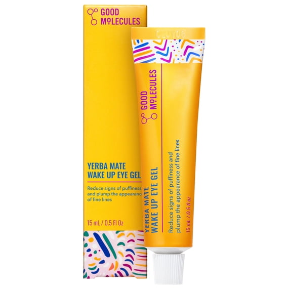Yerba Mate Wake Up Eye Gel - Hydrating Undereye Gel with Hyaluronic Acid & Caffeine, Targets Puffiness, Skincare for Face, 0.5 fl oz