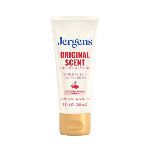 Original Scent with Cherry Almond Body Lotion Moisturizer for Dry Skin, 3 fl oz