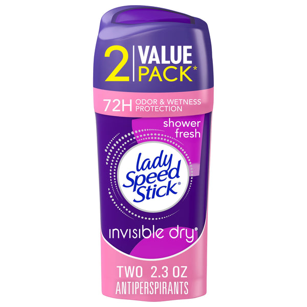 Antiperspirant Deodorant for Women, Shower Fresh Scent, 2.3 oz Stick (2 Pack)