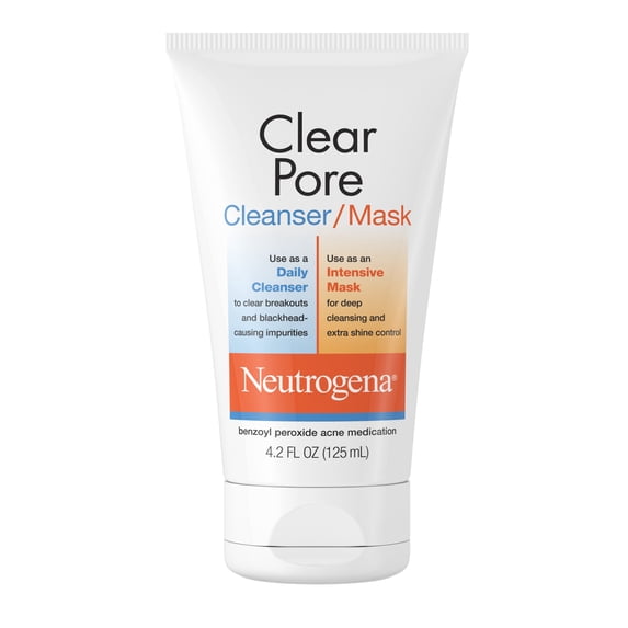 Clear Pore 3.5% Benzoyl Peroxide Face Wash & Acne Treatment Mask, 4.2 fl oz