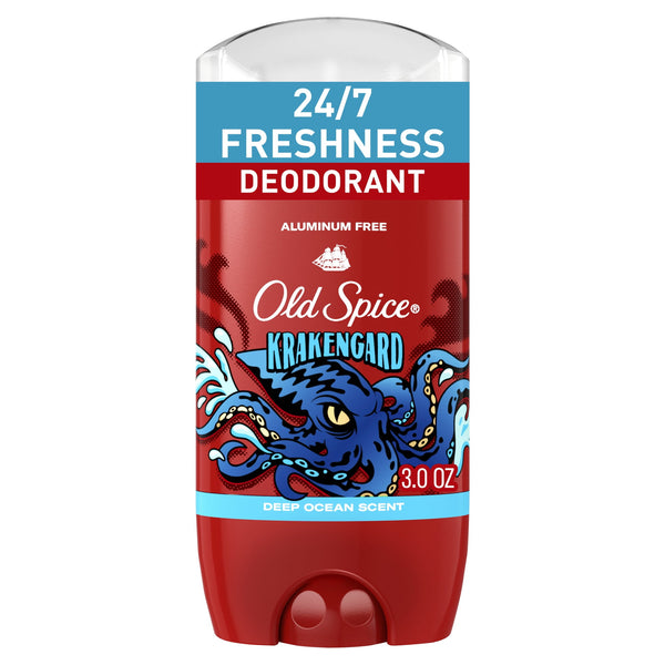 Spice Aluminum Free Deodorant for Men, Stick, Krakengard, 3.0 oz