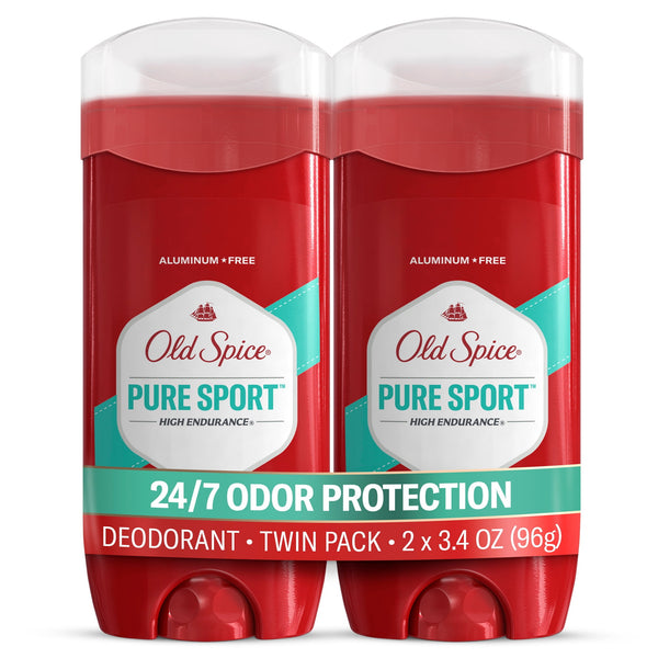 Aluminum Free Men's Deodorant, High Endurance Pure Sport, 3.4 oz, 2 Pack