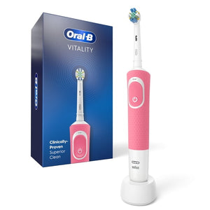Toothbrush, Vitality Flossaction Rechargeable Electric Toothbrush, Pink, Adults & Children 3+