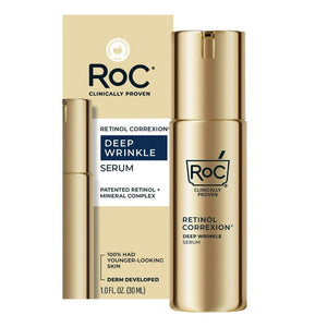 Retinol Correxion Deep Wrinkle Serum with Patented Clinical Retinol, Anti-Aging Face & Neck Serum Paraben-Free, 1 fl oz