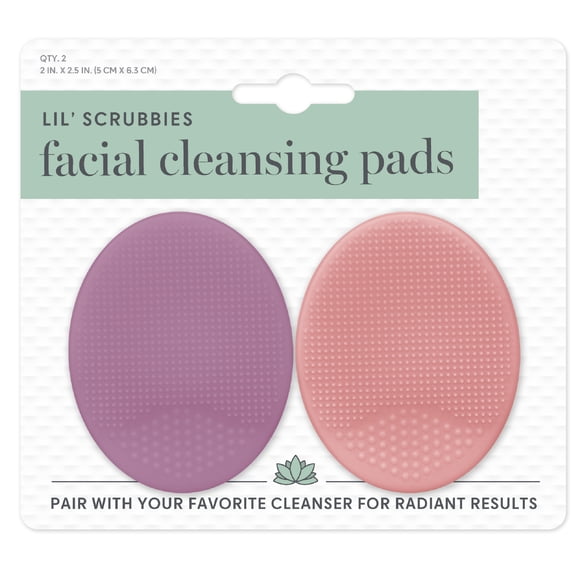 Scrubbies Facial Cleaning Pads for All Skin Types, 2 Count