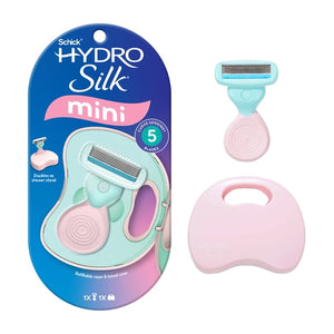 Mini Razor, 5-Blade Travel Razor for Women, 1 Mini Handle, 1 Refill & 1 Case