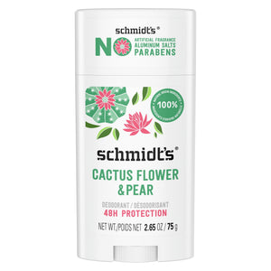 Women's and Men's Aluminum-Free Vegan Deodorant, Cactus Flower & Pear, 2.65 oz