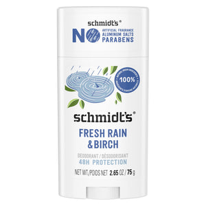 Women's and Men's Aluminum-Free Vegan Deodorant, Fresh Rain & Birch, 2.65 oz