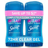 Outlast Antiperspirant Deodorant for Women, Clear Gel, Completely Clean, 2.6 oz Each, Twin Pack
