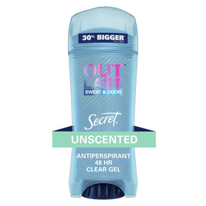 Outlast Antiperspirant Deodorant for Women, Clear Gel, Unscented, 3.4 oz