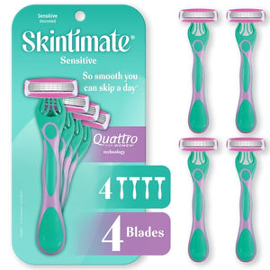 Women's 4-Blade Disposable Razors, 4 Count