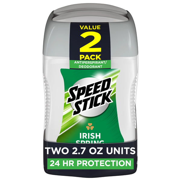 Irish Spring Antiperspirant Deodorant, Original, 2.7 oz, Twin Pack