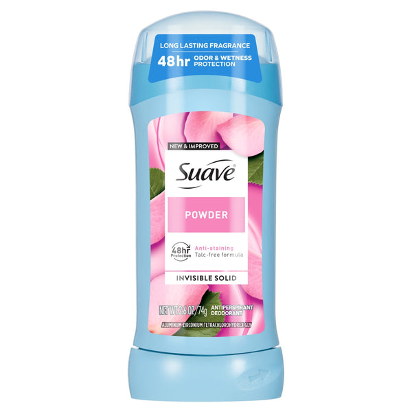 Antiperspirant Deodorant For Women, 48hr Protection, Powder Scent, 2.6 oz
