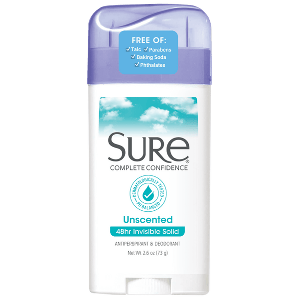 Solid Anti-Perspirant Deodorant Stick, Unscented, Women, 2.6 oz
