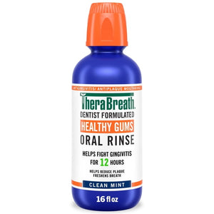 Healthy Gums Mouthwash, Antigingivitis Mouth Rinse for Adults, Clean Mint, 16 fl oz