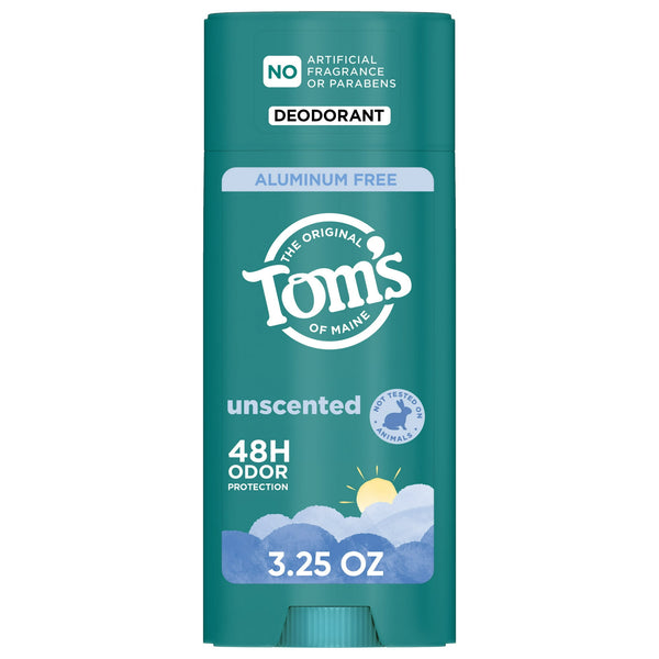 Unscented Natural Deodorant for Men and Women, Aluminum Free, 3.25 oz