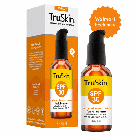Sunscreen Serum for Face – SPF 30 Universal Tinted Mineral Sunscreen Face Serum with Aloe, All Skin Types, 1 fl