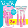 Sensitive Women's 3 Blade Disposable Razor, 3 count, Pink