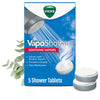 Vapo Shower Tablets, Menthol Scent Soothing Non-Medicated Shower Steamers, 5 Count