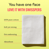 Face the Day Dry Wipes, Disposable Facial Towels, Large 100% Cotton Makeup Remover Wipes, Dermatologist-Tested, Hypoallergenic, Soft & Strong, Fragrance-Free, Lint-Free, 40 Count