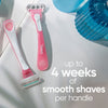 Sensitive Women's 3 Blade Disposable Razor, 3 count, Pink