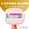 5-Blade Disposable Razors, Dorm Essentials for Sensitive Skin, 2-Count