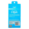 Women's 5-Blade Razor with Handle/2 Cartridges/Shower Hanger, Blue and Green