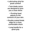 2-Blade Disposable Razors, Blue, 12 Count