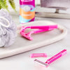 Women's 2-Blade Disposable Razors, Pink, 5 Count