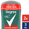 Men Original Deodorant 48-Hour Odor Protection Intense Sport Deodorant For Men 3 oz Twin