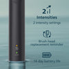 3100 Series Electric Toothbrush - Sonic Toothbrush with Advanced Sonic Technology, Pressure Sensor, Two Intensity Settings, Smartimer & Quadpacer, Black, Model HX3681/04