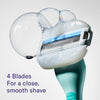 Women's Moisture Plus Razor Set with Razor Handle, 2 Blade Refill Cartridges, and Shower Holder,