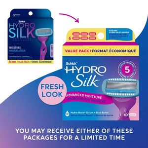 Silk Moisture Razor Blade Refills, 6 ct, 5-Blade Moisturizing Razors for Women