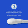 Baby Organic Cotton Swabs, Soft & Gentle Cotton Swabs For Sensitive Skin & Baby Care, 200 Count