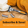Refillable Men’s 5-Blade Razors with 1 Handle, 3 Cartridges, Dorm Essentials