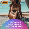 Women's 3-Blade Disposable Razors, Dorm Essentials, Ladies Razors, 4-Count