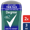 Long Lasting Men's Deodorant Stick Twin Pack, Arctic Edge, 3 oz