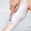 5-Blade Women's Razor Kit - 1 Handle, 2 Blade Refills, Magnetic Hook - Lilac